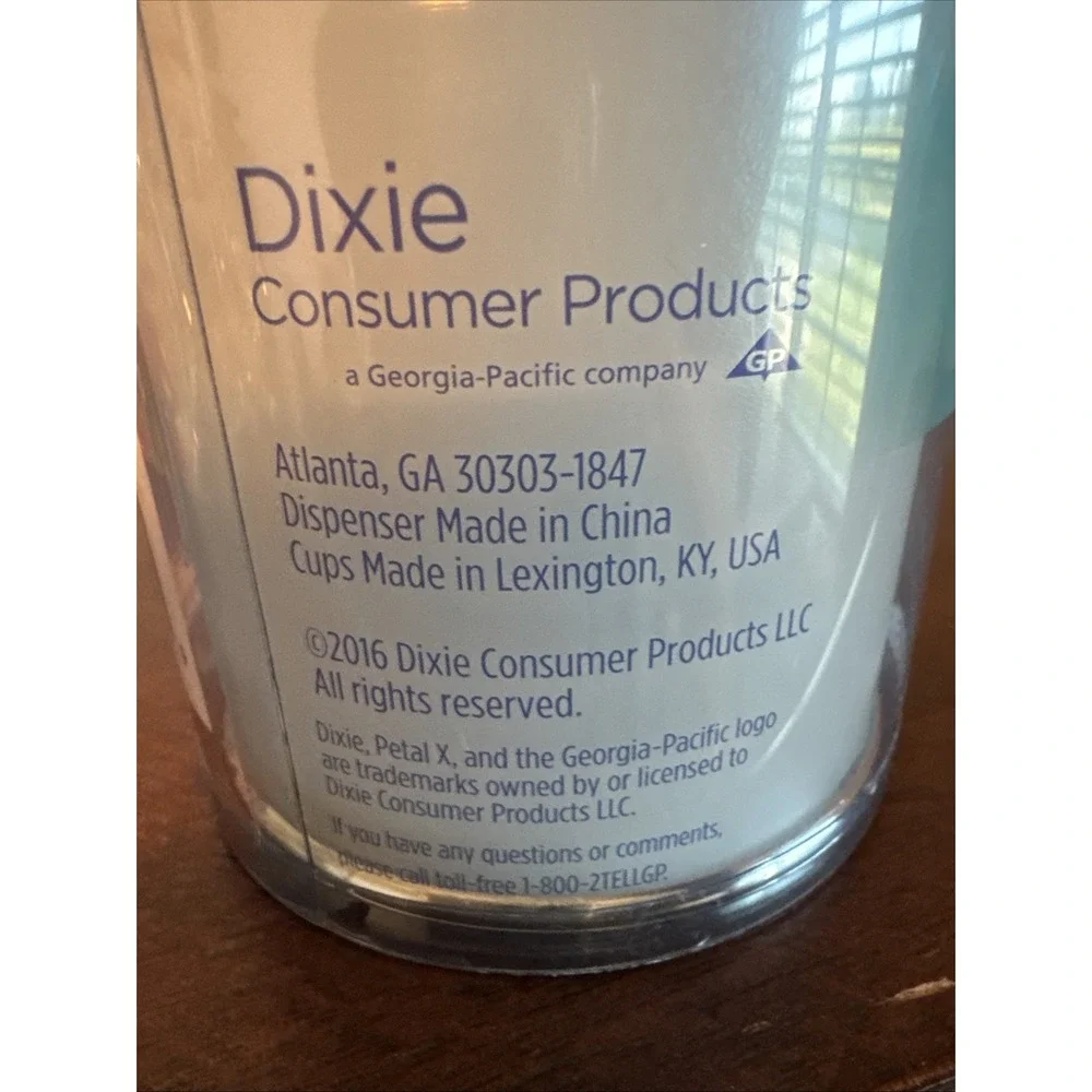 Dixie Dual Size Cup Dispenser 3oz 5oz With 20 Cups Bathroom